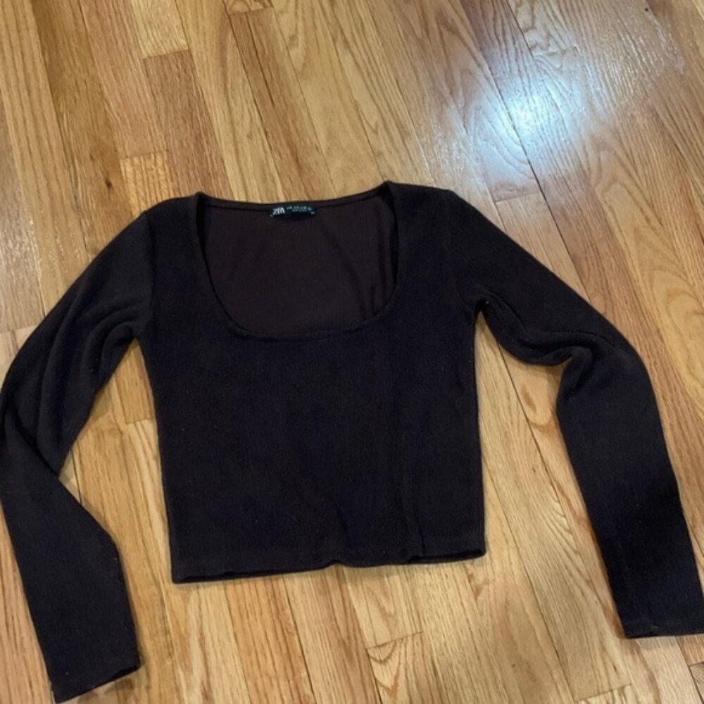 Zara Black Long Sleeve Women's Top